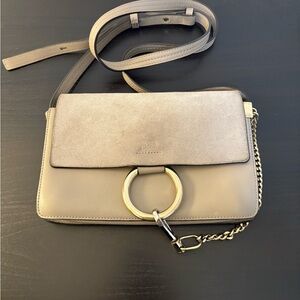 Chole Faye Beige Leather Crossbody Bag